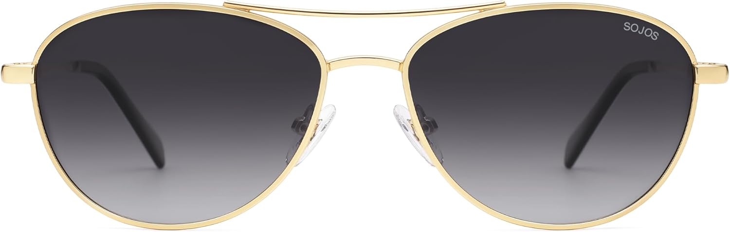SOJOS Retro Polarized Aviator Sunglasses for Women Men Vintage 70s Style UV Protection Womens Mens Sun Glasses SJ1265