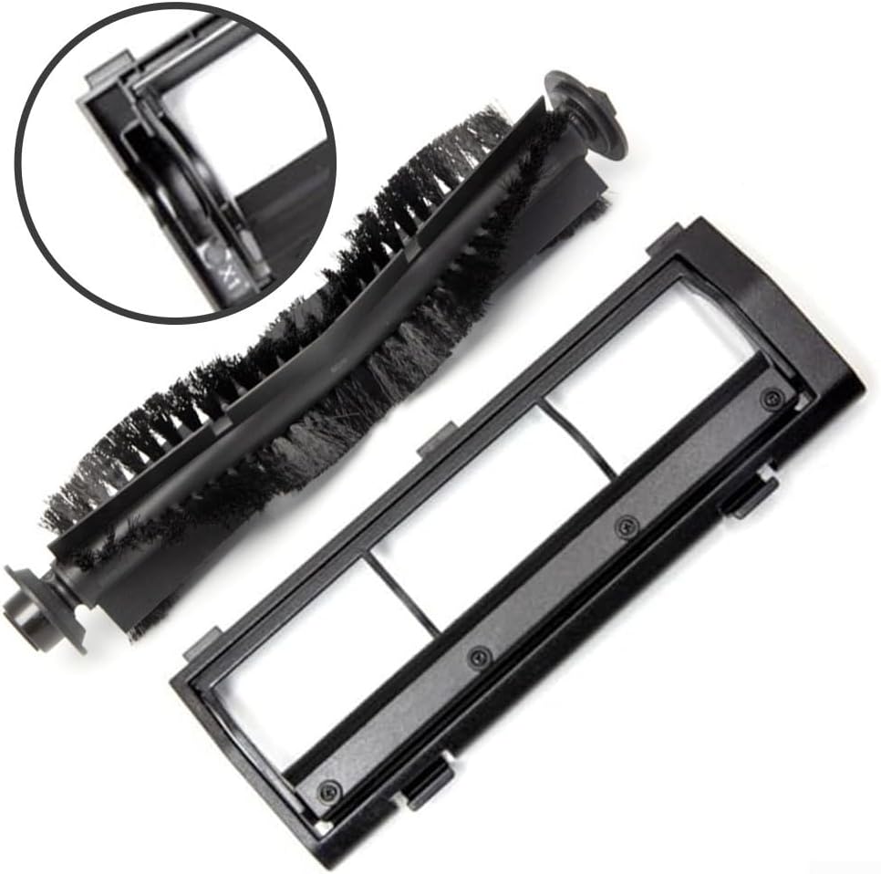 2 Pack Robot Vacuum Main Brush and Guard Replacement Set for iHome for AutoVac for Nova S1, for S1 Pro, for Bobsweep for Ultra-Vision, Easy Installation