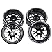 Treehobby 4PCS 27Mm Hard Drift Metal Wheel Rim Tyres Compatible with Wltoys 284131 K969 K979 K989 Kyosho Mini-Z 1/28 RC Car Parts（Black）