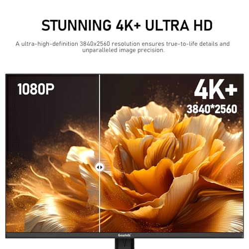 Image of Gawfolk 28 Inch 4K Monitor IPS 60Hz 3840x2560p PC Screen Built-in Speakers | Ultra HD Computer Display for Home & Office, 3:2, HDMI, DP, Support Wall Mount Compatible