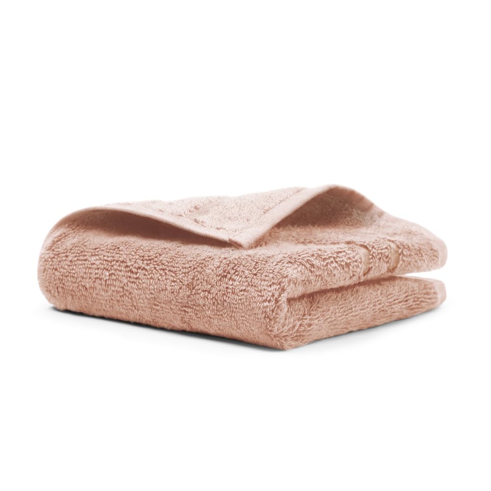 Cariloha Washcloth | Blush | 12"x12" | Turkish Cotton & Viscose Material Blend | Extra Smooth and Highly Absorbent