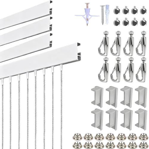 リッセイ ピクチャーレール ワイヤーフック 壁面用 (全長4.0m)