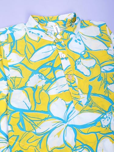 Image of KiddoPanti Boys 100% Cotton Ethnic Motif Printed Short Length Kurta
