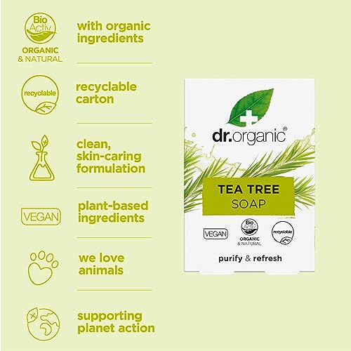 Dr.Organic Tea Tree Sapone, 100g