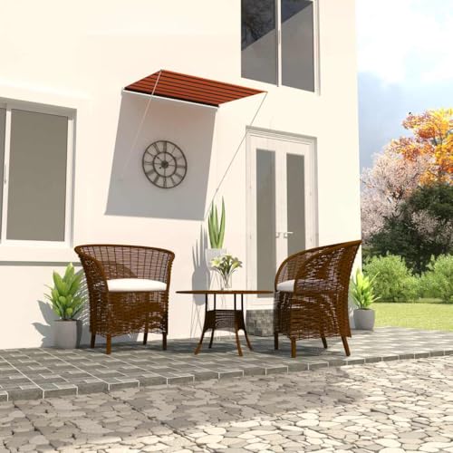 Tenda retrattile impermeabile per finestra terrazza balcone giardino con struttura in acciaio e tessuto PA resistente alle intemperie e alle radiazioni solari, tenda in poliestere facile