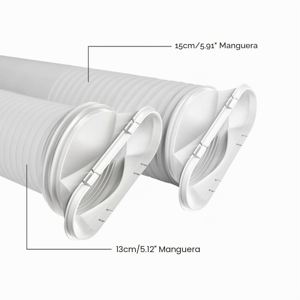 Kit Ventana Aire Acondicionado Portátil, Sello de Ventana de Aire Acondicionado para Tuberías de Escape de 13/15 Cm de Diámetro con 4 Placas de Sellado