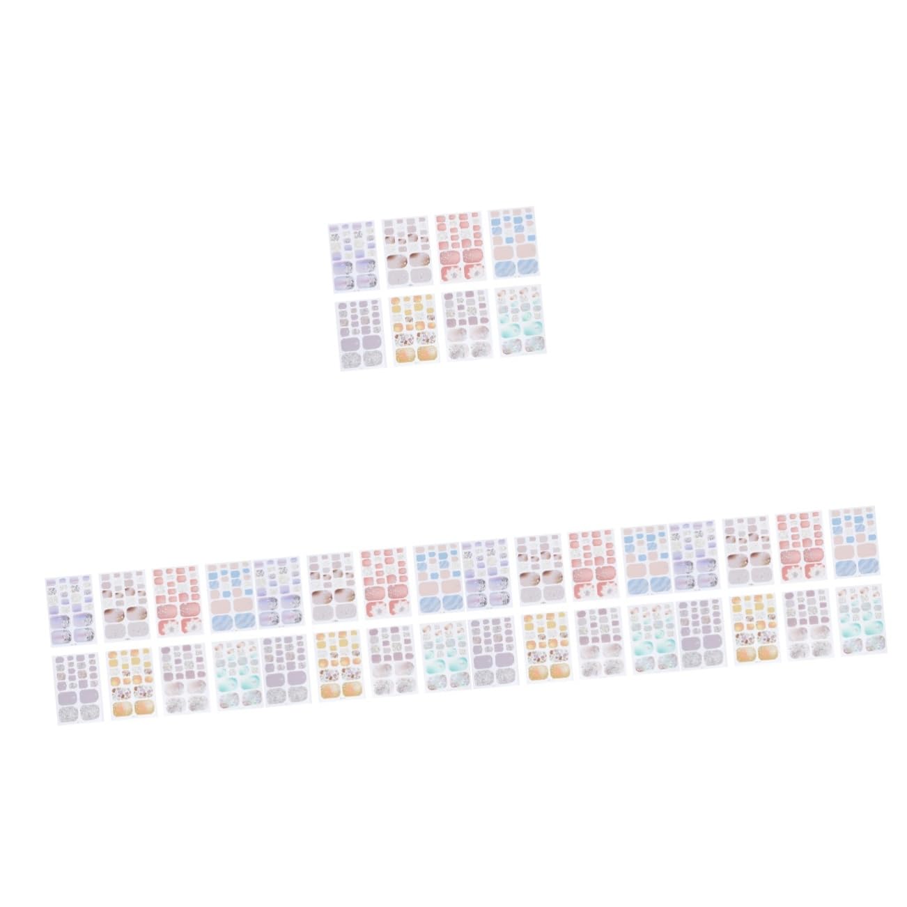 Beavorty 5 Set Di Adesivi Autoadesivi Per Unghie Unghie Dei Piedi Decalcomanie Per Manicure Da Donna 8 Fogli X 5