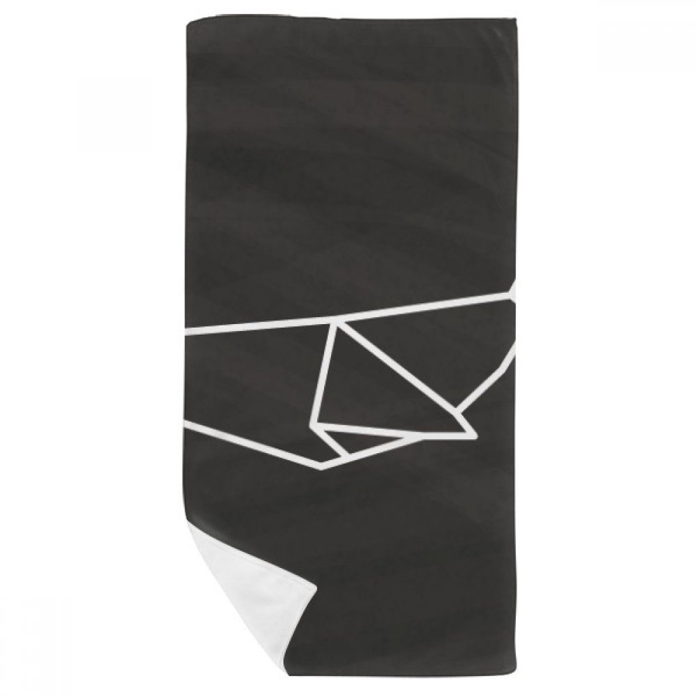 Serviette de bain requin géométrique pour le sport et la toilette quotidienne 35x70cm