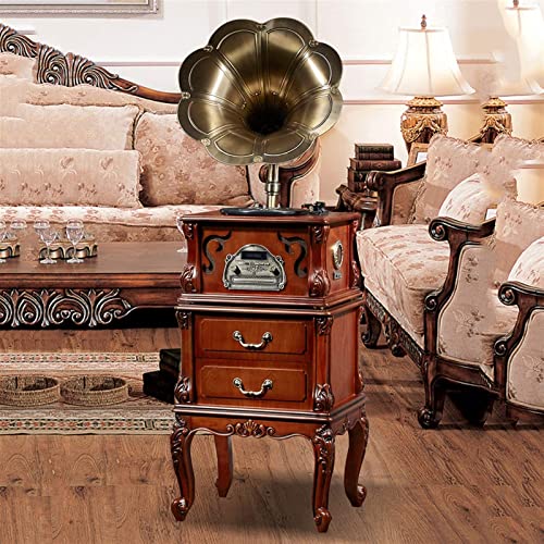 Platines vinyles Vintage phonographe en Bois avec Haut-parleurs, Tourne-Disque, Gramophone avec klaxon en cuivre pour… - Les Beatles, Paul McCartney, John Lennon, RIngo Starr, George Harrison Platines vinyles Vintage phonographe en Bois avec Haut-parleurs, Tourne-Disque, Gramophone avec klaxon en cuivre pour… – Image 5