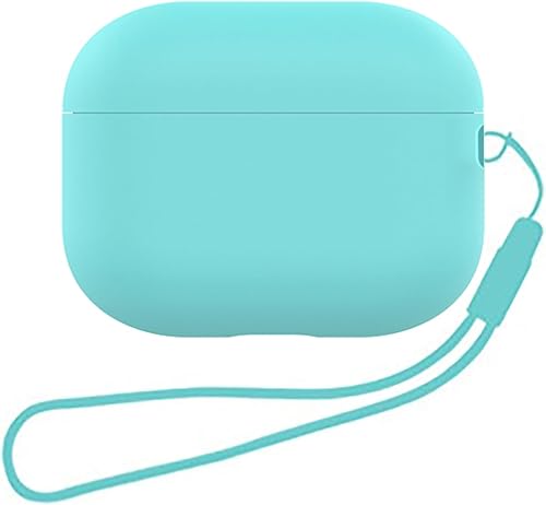 Airpods Pro 2 - Funda protectora de silicona suave compatible con Apple AirPods Pro de 2 generación 2022 LED frontal visible (verde menta)