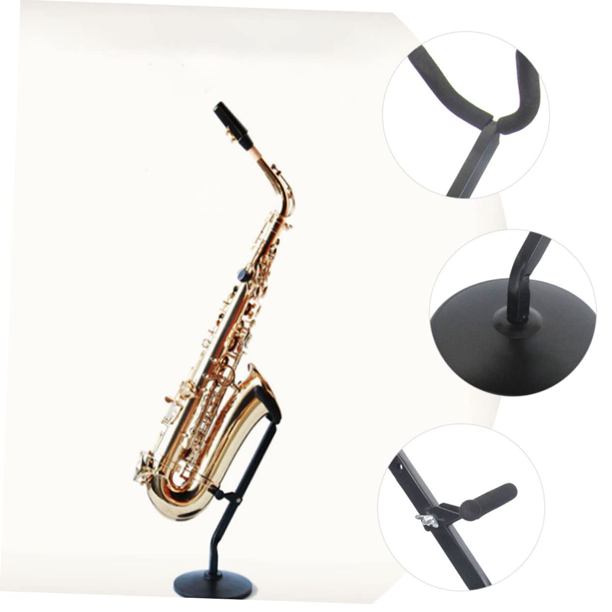 Supporto Per Sassofono Contralto Robusto Da Tavolo, Stand Per Strumenti Musicale, Portatile e Salvaspazio Per Casa, Studio e Negozio Musicale