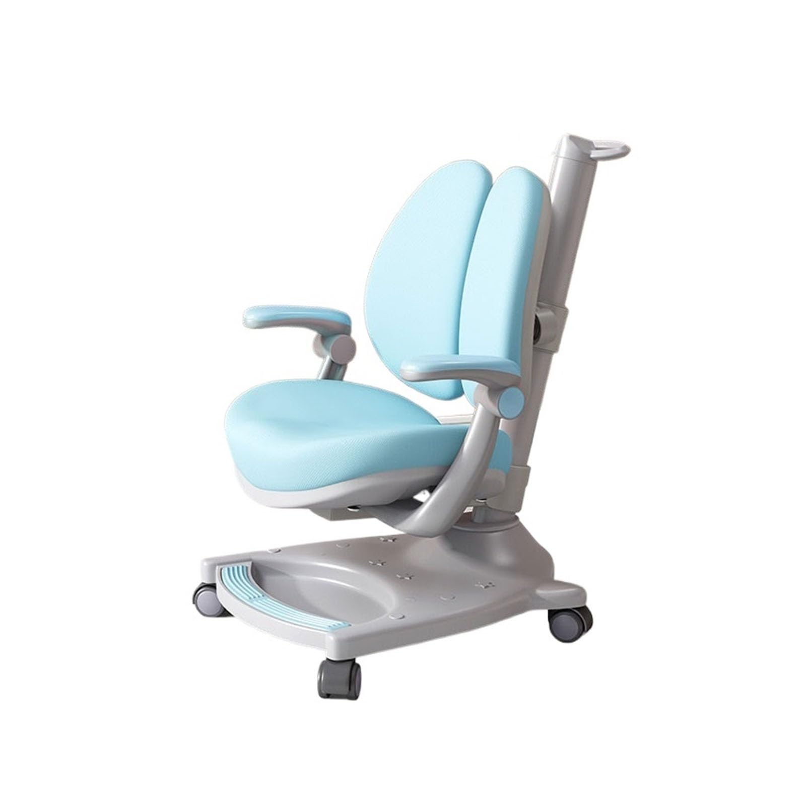 Krzesło biurowe komputerowe- Obrotowe krzesło biurowe dla dzieci z regulowanym oparciem i niskim oparciem, krzesło do nauki dla dzieci z regulacją wysokości, ergonomiczne krzesło biurowe dla dzieci do