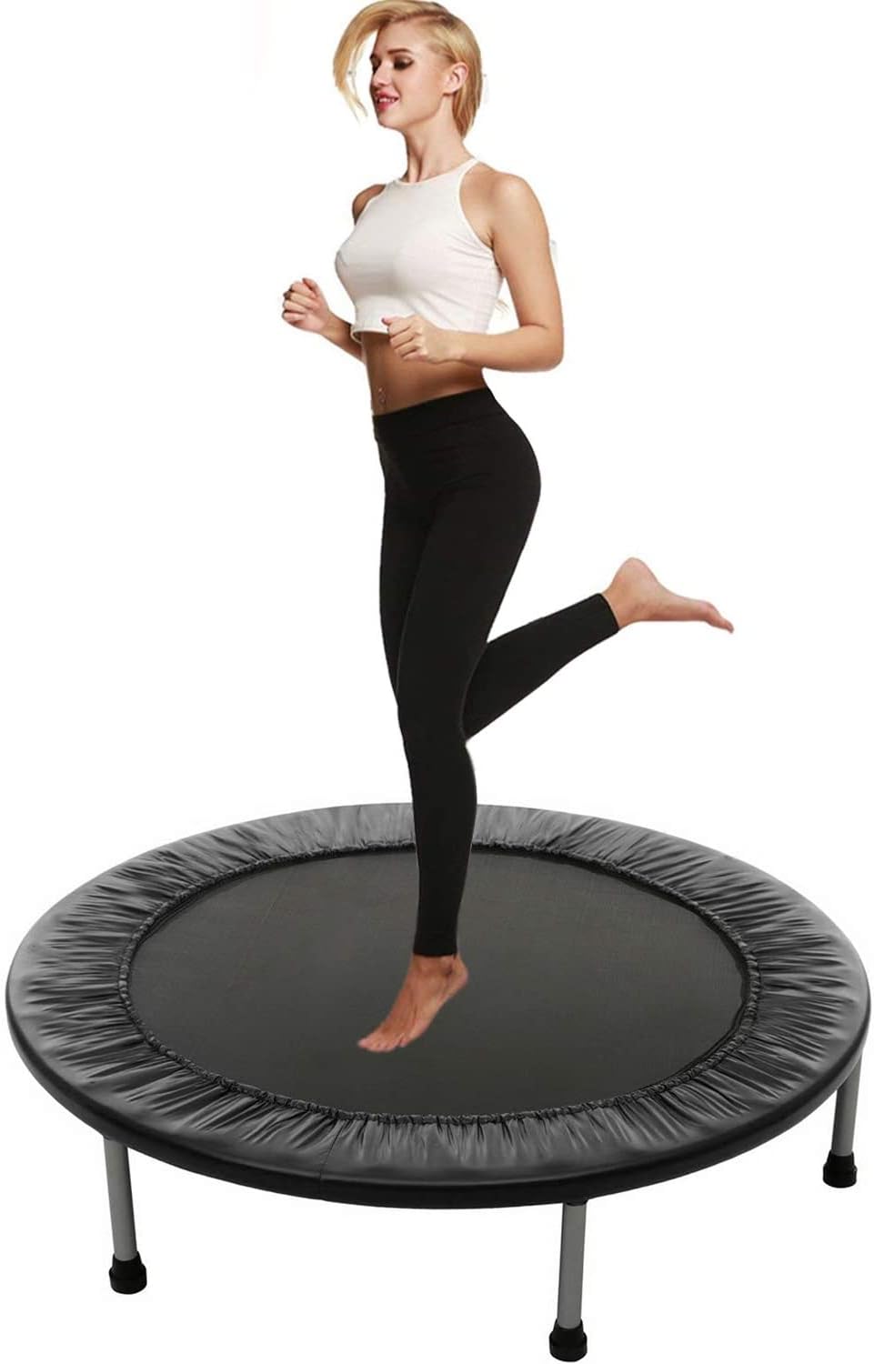 24x7 eMall 36 Inch Trampoline with Safety Pad, Indoor Fitness Trampoline for Adults and Kids.
