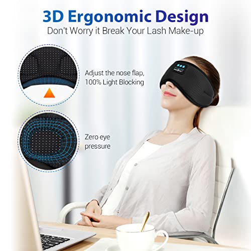 Sleep-HeadphonesBluetooth-Eye-Mask-with-White-Noise-MachineTimer3D-Sleeping-Mask-Headphones-Wireless-Music-Sleep-Band-for-Side-SleeperInsomniaMeditationTravelCool-Gadgets-for-Women-Man2