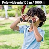 Opera Fernglas, Brillen-Teleskop 3X25 Theaterbrille Mini-Fernglas Concert Portable Compact Lightweight, mit Griff für Erwachsene Kinder Frauen Mädchen im Musical(rot)