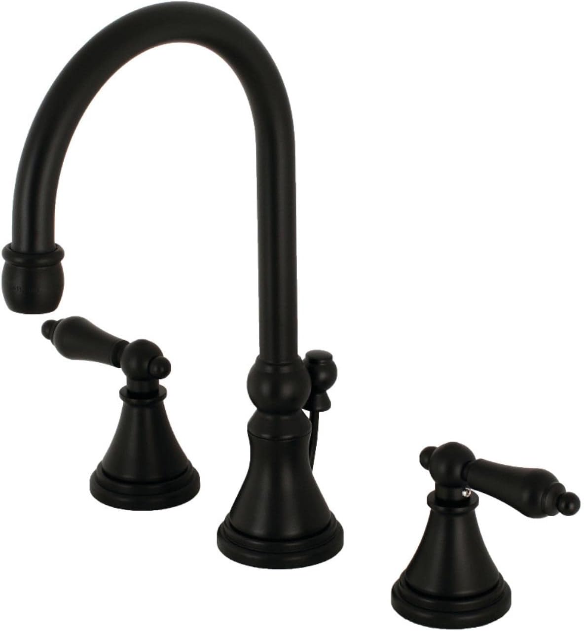 Kingston Brass KS2980AL Governor - Grifo de baño generalizado, 6-12 pulgadas, negro mate