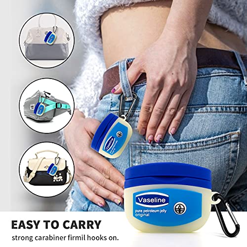 Wqnide Blue Bottle For Airpods Pro Case Cover,6In1 Accessories Set Silicone Protective Cover,Cute 3D Fashion Fun Character Design,With Keychain Kids Women Men For Airpods Pro Case -2019 (Vaselin) #TOP4