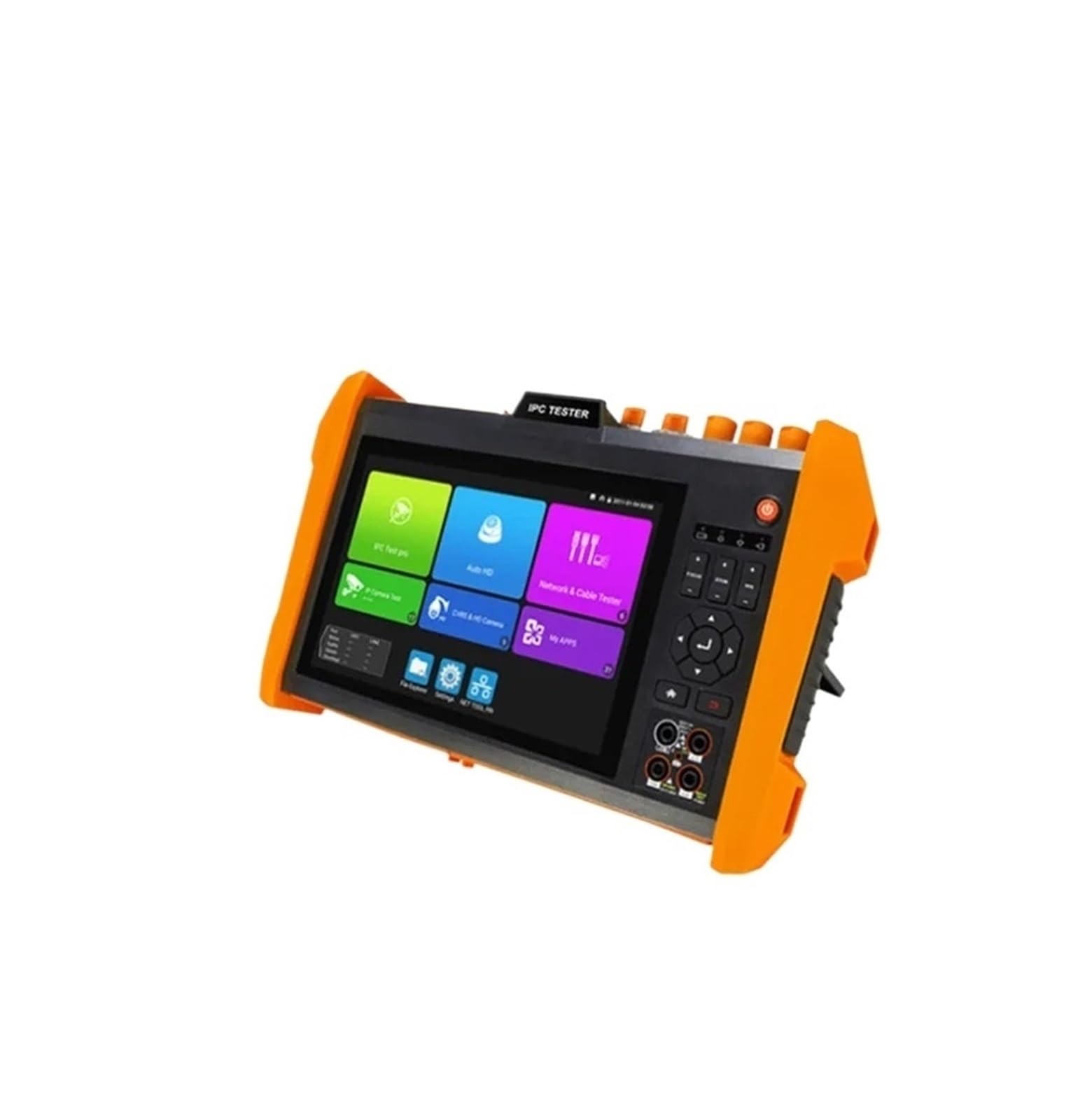 Tester CCTV, 7-calowy 8K tester CCTV H.265 Wielofunkcyjny | Z moduł optyczny SFP AHD CVI TVI SDI Generator pasków kolorów w jednym monitorze testowym do testowania kamer CCTV i IP.