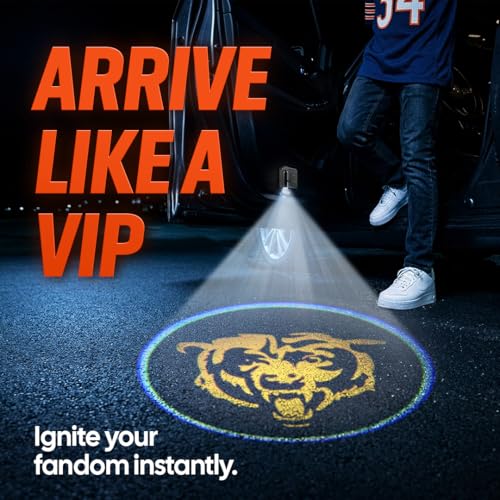 Image of LED Car Door Light - Officially Licensed NFL Wireless Projector - Show Your Team Pride - Battery Powered, Easy Install