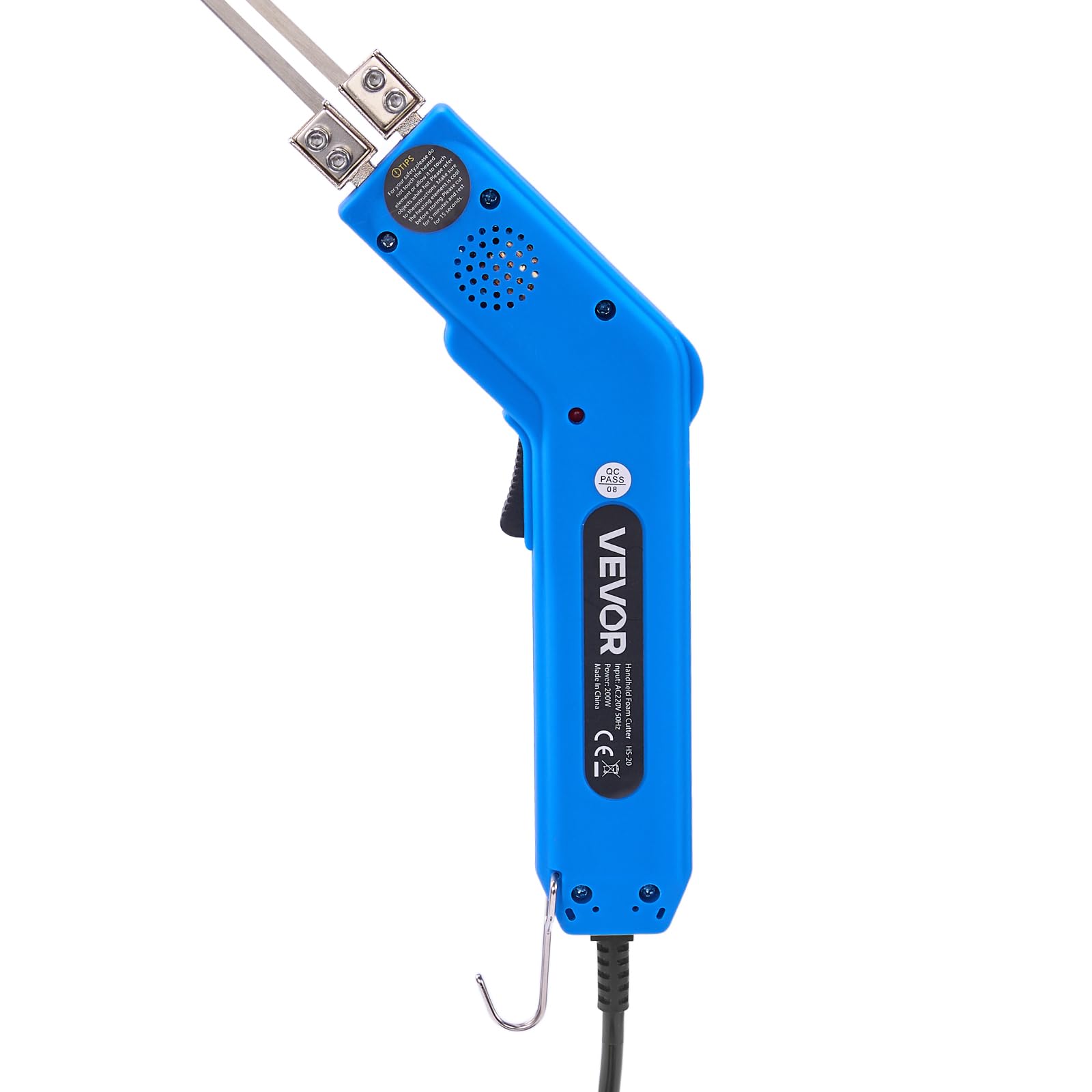 VEVOR Styroporschneider, 200 W Styrocutter, 50-500 °C Einstellbarer Schaumstoffschneider mit 150 mm & 200 mm Schneidklingen für KT-Platten, Polyethylen, Schwamm, Gummi – Werkzeugkasten enthalten