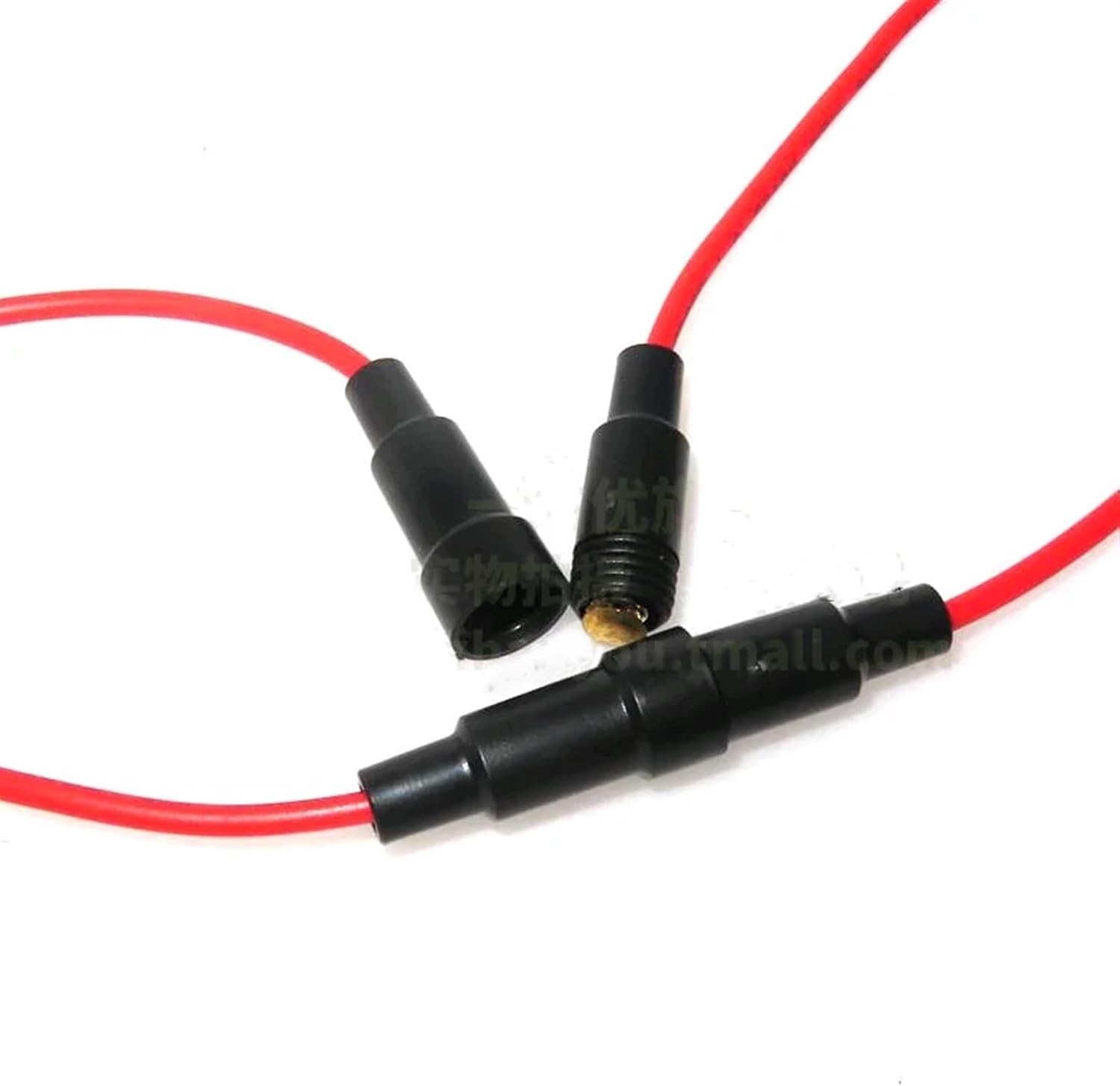 5pcs 5 * 20mm Glass Fuse Holder Screw Type with 22 AWG Wire Cable 250V Glass Fuse Tube Case Mount Base