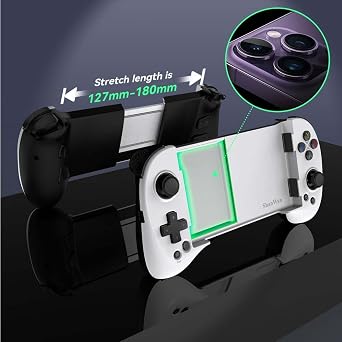 ShanWan Mobile Phone Controller for Android/iOS/iPhone15 Smartphone Controller with Adjustable Joystick Bluetooth Mobile Gaming for PS Remote Play Xbox Cloud Steam Link GeForce Now etc