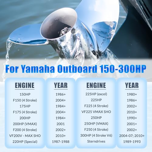 Image of 6E5-45987-01 Outboard Propeller Installation Hardware Tools Kit Fit for Yamaha Outboard 150 175 200 220 225 250 300HP, Replaces 6E5-45987-01, Includes Thrust Washer, Spacer, Washer, Nut & Cotter Pin