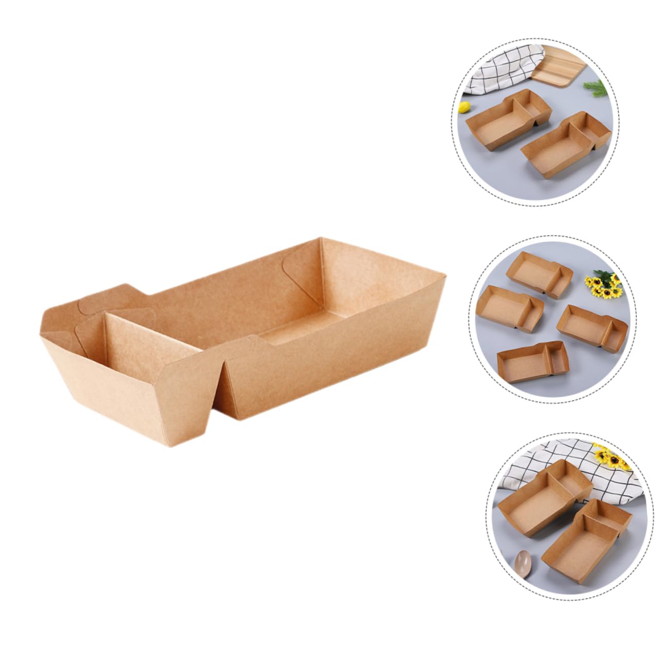 100pezzi Scatole Per Snack Kraft Contenitori Multifunzionali Per Fritte Dolci e Snack Per e Celebrazioni Design e Capiente