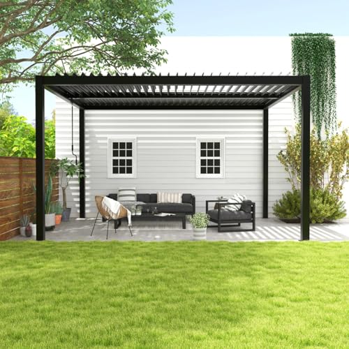 Powder-Coated Aluminum Pergola 73 MPH Wind Resistance and