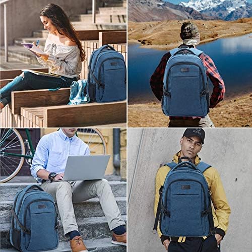 ANKUER Travel Laptop Backpack, Anti Theft Backpack with USB Charging Port, Fit 15.6 Inch Laptop Bookbag (Blue) 8 ANKUER Travel Laptop Backpack, Anti Theft Backpack with USB Charging Port, Fit 15.6 Inch Laptop Bookbag (Blue)