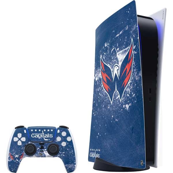 Skinit Decal Gaming Skin Compatible with PS5 Bundle - Officially Licensed NHL Washington Capitals Frozen Design