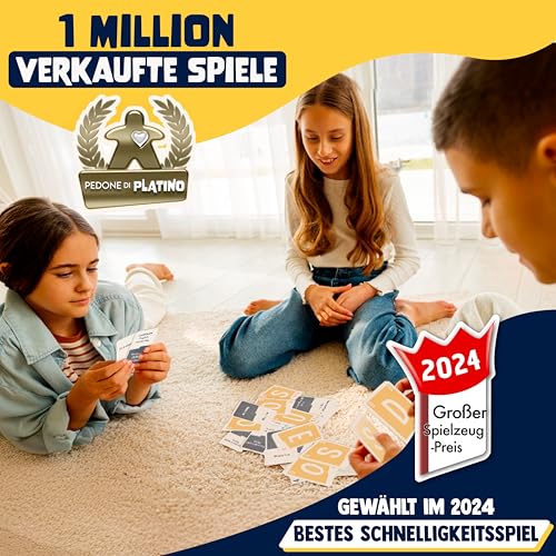 ATM Gaming Quickstop - Das Buchstaben-Duell - Kartenspiel für Jugendliche und Erwachsene - Schnell und Verrückt - 2 bis 7 Spieler - Kartenspiel ab 10 Jahren - Familienspiel