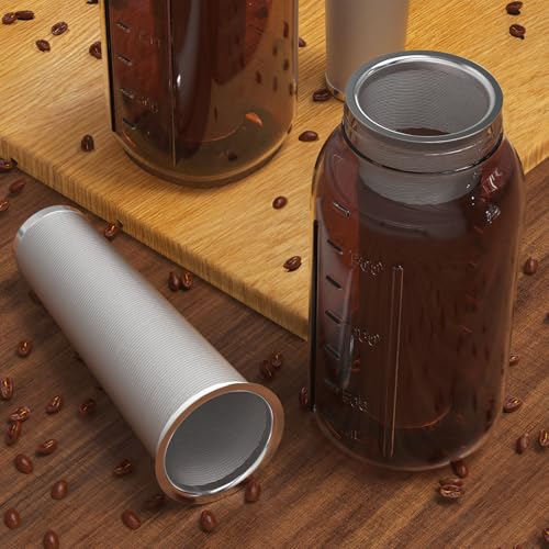 OneDream Filtro de café Cold Brew para frasco de vidro de boca larga de 947 ml, infusor de chá, coad