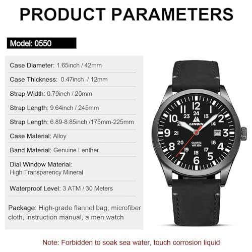 Image of LN LENQIN Mens Watches Unisex Military Sport Nylon Strap Stylish Luminous Fashion Analog Quartz Watch for Men Waterproof Army Tactical Casual Wristwatch