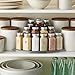Talented Kitchen 14 Pcs Large 6 oz Glass Spice Jars with Labels and Shakers Lids, Empty Seasoning Containers with Funnel, Magnetic Conversion Chart, 269 Preprinted Stickers in 2 Styles