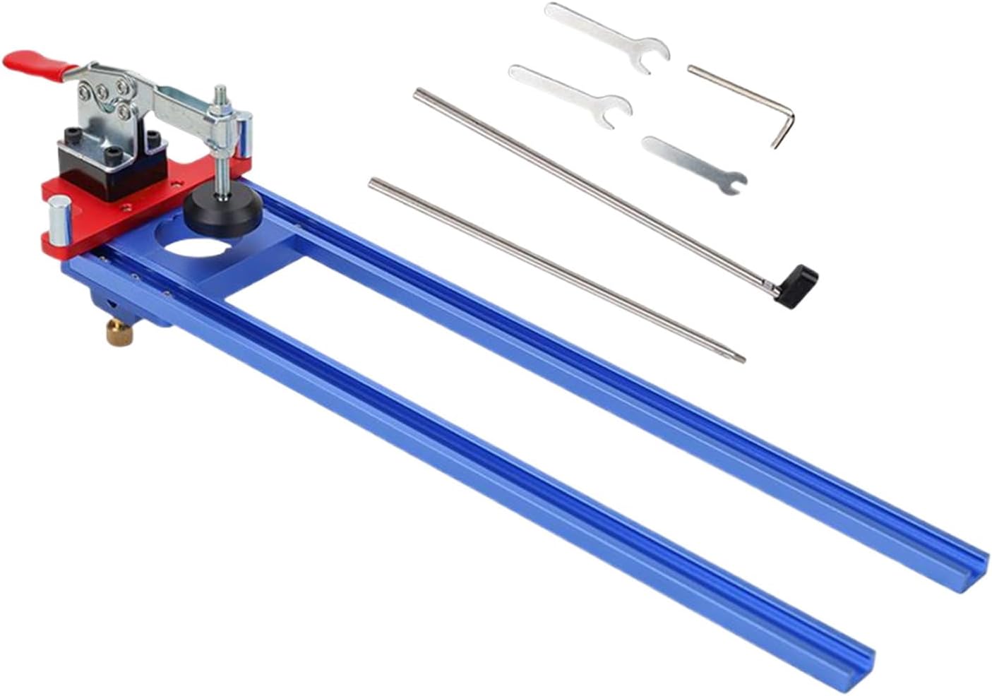 Drawer Slide Jig - Cabinet Hardware Installation Guide Tool, Adjustable Alignment Template with Precision Measurement Markings and Quick Clamp Positioning System, Sturdy Support Frame, Ideal for Works