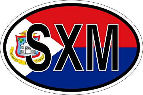 Patch écusson Drapeau Saint Martin - Badge Imprimé 5x8 Cm Avec Fixation Mâle/femelle