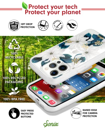Image of Sonix Phone Case for iPhone 13 Pro Max / 12 Pro Max | 10ft Drop Tested | White Flower with Gold Foil | Delilah