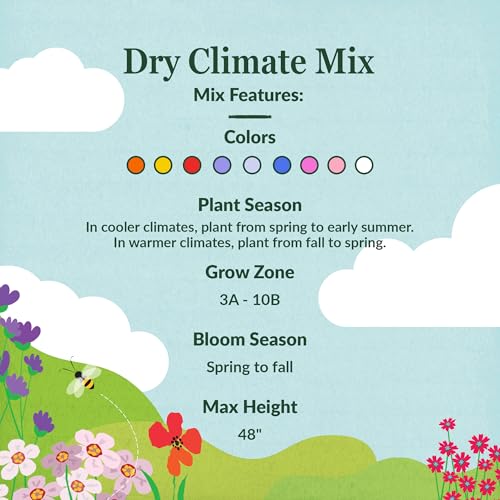 Image of Ferry-Morse Dry Climate Bulk Wildflower Seeds, 650,000+, 1 lb