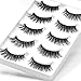 CerroQreen Eyelashes 10 Pairs Pack of 2 , 3D mink lashes Hand-Made Dramatic Thick Crisscross Deluxe False Lashes Nature Fluffy Long Soft Reusable (Black 1 piece)