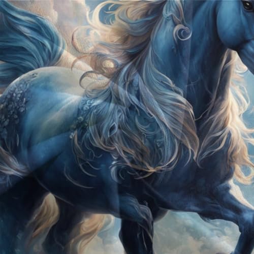 Housse de couette cheval hypoallergénique en microfibre douce