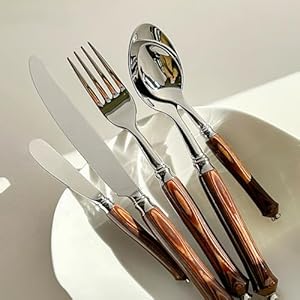 Silverware Set for 18, 72 Piece Wood Handle Stainless Steel Flatware Utensils Cutlery Set Food Grade Stainless Steel Mirror Polished Include Fork Knife Spoon Set Gift Package Silverware Set for 18 72 Piece Wood Handle Stainless Steel Flatware Utensils Cutlery Set Food Grade Stainless Steel Mirror Polished Include Fork Knife Spoon Set Gift Package
