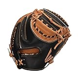 EASTON PROFESSIONAL HYBRID Catchers Baseball Glove | 2020 | Right-Hand Throw | 33.5' | Catchers Mitt | One Piece Solid Web | Hybrid USA + Japanese Steer Hide Leather Construction | PCH-H35