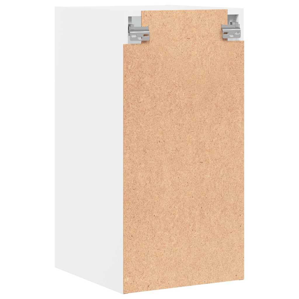 vidaXL Armoire Murale avec Portes en Verre, Meuble de Rangement Suspendu avec Compartiment, Organisateur de Maison Salle de Séjour Intérieur, Moderne, Blanc