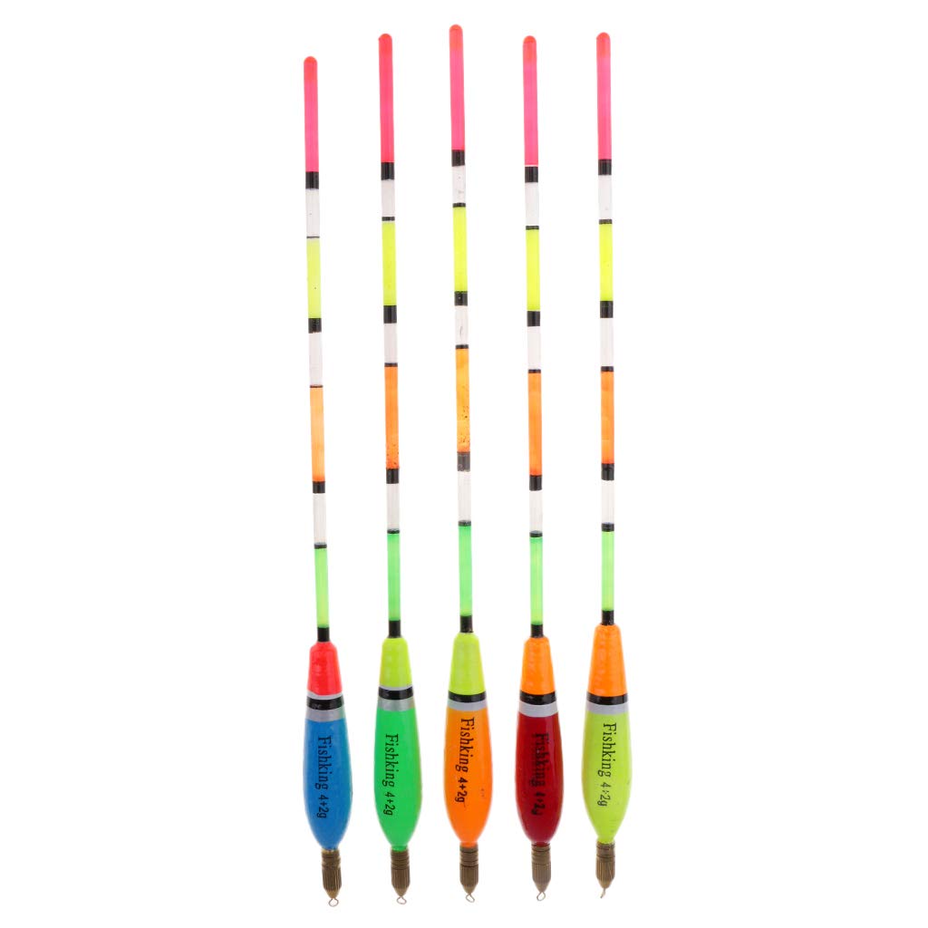 Lot de 10 flotteurs de pêche - Bouée de pêche - Crochet de pêche