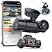 VANTRUE N4S Triple Dashcam Coche 2.7K+2.5K+2.5K Delantero y Trasero Interior, 5GHz WiFi GPS Cámara integrada por Infrarrojos, 3 Canuax HDR 360 Grados, Control de Voz, 10s Pregrabación, MAX 1 TB
