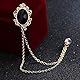 Huture 3 Stück Herren Brosche Anstecknadel Broschen Metallclip Blusen Clips Schal Zubehör Clip Nadeln Kristall Vintage Clips Mode Schmuck Abzeichen Corsage für Damen, Weiß Schwarz Blau Diamant