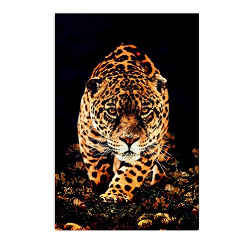 Tableau léopard triptyque de 30x45cm imprimé sur toile avec cadre - 5