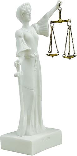 Miniatura 7 de Themis - Escultura griega romana de la estatua de la diosa de la ley de la dama de la justicia 9.84 pulgadas