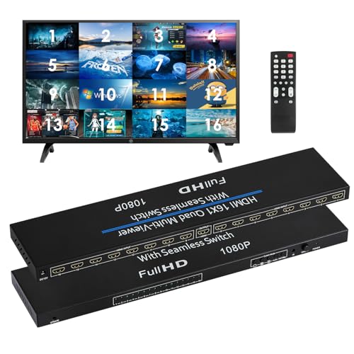 Amazon.co.jp: HDMI 画面切り替え器 16x1 1080p HDMI画面分割